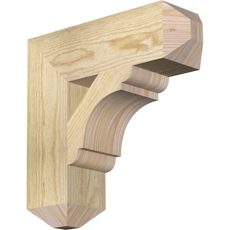 Ekena Millwork Olympic Craftsman Rough Sawn Bracket, Douglas Fir, 4"W x 14"D x 14"H BKT04X14X14OLY04RDF